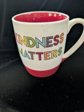Kindness Matters Ceramic Mug - Red Interior and Base